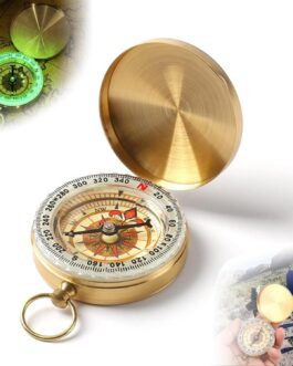 Children’s Compass, Portable Compass Pocket Compass, Outdoor Compass, Waterproof Pocket Compass Made of Brass with Fluorescence and Navigation Tools for Outdoor Activities such as Camping Hiking