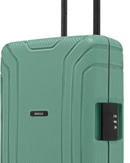 REDOLZ Essentials 15 Regular Items, Green (sea green), Hard shell trolley with swivel castors