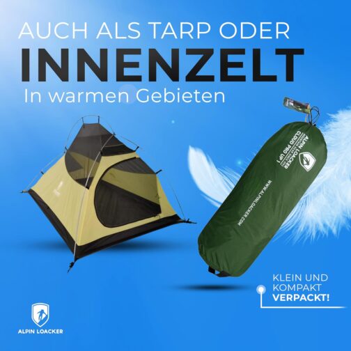 ALPIN LOACKER Cloud Pro Up Two Person and One Person Tent Ultralight I Two Man Tent and One Man Tent I Lightweight Trekking Tent I Bikepacking Dome Tent – Bild 4