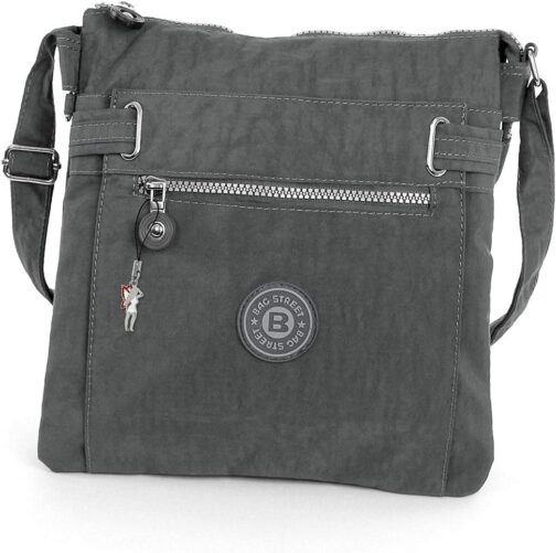 Sporty Nylon Handbag Sling Bag Small in Different Colours - Grey - m