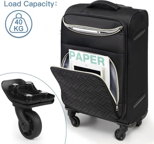 LALAGO 2 Pairs Replacement Wheels for Suitcase, Suitcase Replacement Double Row Wheels, Swivel Castors Left Right, Suitcase Replacement Double Row Replacement Wheels Luggage Suitcase for Luggage and – Bild 5