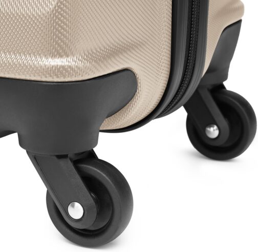 KONO Suitcase Travel Suitcase Lightweight Hard Shell Rolling Suitcase with TSA Lock and 4 Wheels, gold – Bild 4