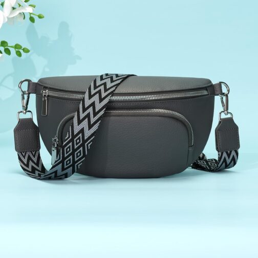 Rorimyth Bum Bag Women's Black Shoulder Bag Women's Small Handbag Women's Crossbody Bag Women's Belt Bag Women – Bild 8
