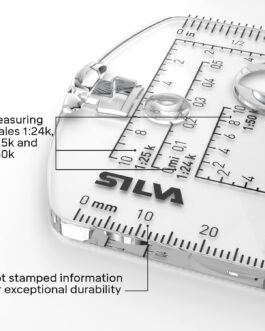 Silva Compass Navigation – Compass 4 – Graduated in Mils & Degrees – Scale 1:25k 1:40k 1:50k mm & in – Navigation Compass for Professionals – Rotating Compass Housing – Military Compass Hiking