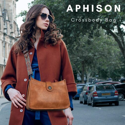 APHISON Shoulder Bag Women's Handbag Medium Crossbody Bag with Wide Strap Hobo Bag Shoulder Bag Vegan Leather Bag 2 Shoulder Straps Card Slot Travel Bag, 03-brown – Bild 8