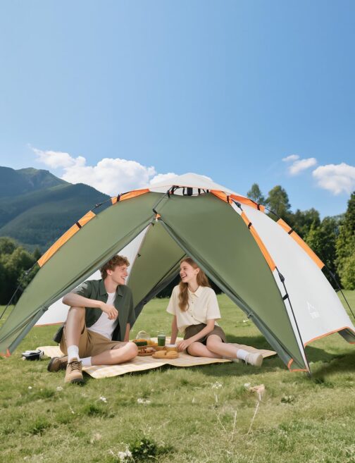 Gysrevi Camping Tent Quick Up Dome Tent Windproof Dome Tent 3-4 Tent People for Camping Outdoor Trekking – Bild 6