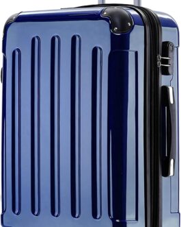 BEIBYE Hard Shell Suitcase, Trolley Suitcase, 4 Twin Wheels, Polycarbonate, blue