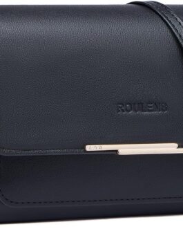 Roulens Small Mobile Phone Shoulder Bag for Women, PU (Polyurethane) Leather Crossbody Shoulder Bag for Passport, Mobile Phone Bag with Card Slot, Adjustable, Removable Shoulder Strap