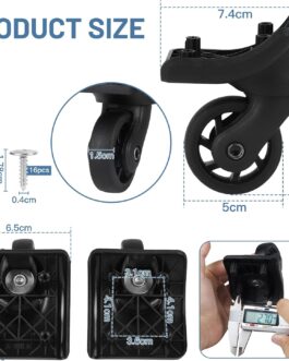 LALAGO 2 Pairs Replacement Wheels for Suitcase, Suitcase Replacement Double Row Wheels, Swivel Castors Left Right, Suitcase Replacement Double Row Replacement Wheels Luggage Suitcase for Luggage and
