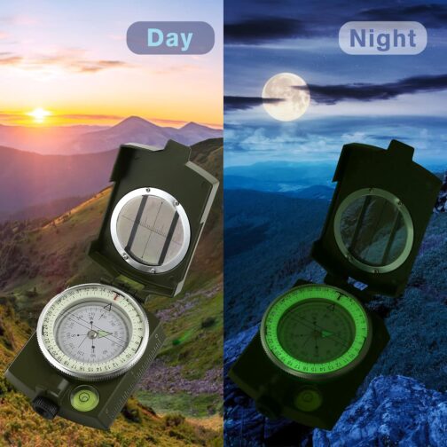 GWHOLE Waterproof Compass for Hiking Military Navigation with Pouch Lanyard and English User Guide – Bild 5