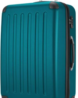 HAUPTSTADTKOFFER – Spree hard shell suitcase, trolley suitcase, travel suitcase, 4 double wheels, Aqua Green, 75 cm Koffer