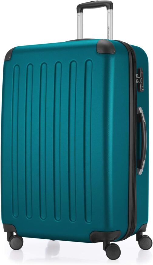 HAUPTSTADTKOFFER - Spree hard shell suitcase, trolley suitcase, travel suitcase, 4 double wheels, Aqua Green, 75 cm Koffer