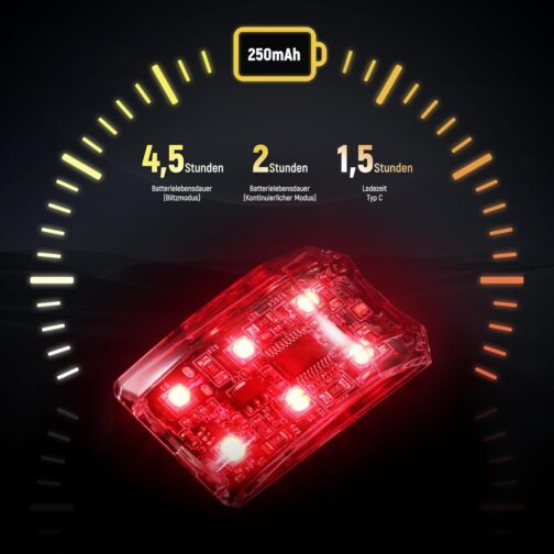 NEEWER Drone Flash Light, Anti-Collision Night Escape with 4 Flash Modes / 4.5H Running Time / Light Rain Cover, Compatible with DJI Mini 4 Pro Mini 3 2 SE Mavic Air 3 2, DL6R Red – Bild 4