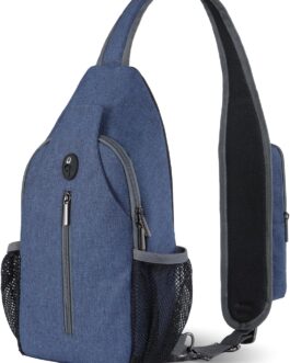 Chest Sling Bag Backpack Shoulder Bags for Men and Women, Adjustable Anti-Theft Shoulder Bag for Hiking, Cycling, Travel or Multipurpose Day Packs, Blue, Designer, blue, Designer
