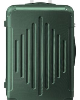 LALAHO Suitcase Set 2/3 Pieces, Travel Suitcase Set with Cosmetic Case, Hard Shell Suitcase Set Made of ABS, Luggage Set with Telescopic Handle, Hand Luggage and Corner Protectors, Dark green-1, M (55