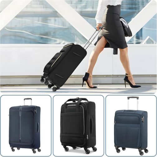 LALAGO 2 Pairs Replacement Wheels for Suitcase, Suitcase Replacement Double Row Wheels, Swivel Castors Left Right, Suitcase Replacement Double Row Replacement Wheels Luggage Suitcase for Luggage and – Bild 4