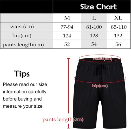 Chalier Cozy Pack of 2 Men's Short Modal Pyjama Bottoms, Soft Adjustable Waist, Double-Sided Pockets, Gift for Father's Day – Bild 6