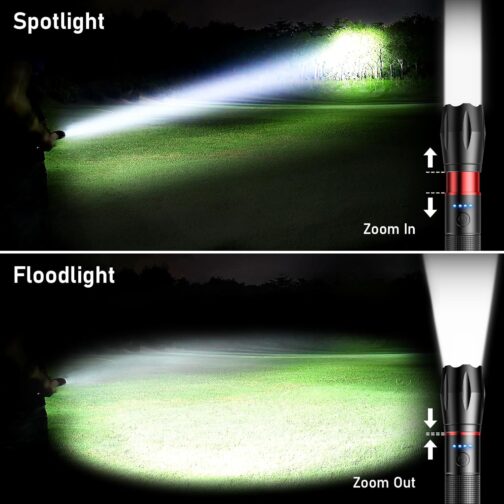 Blukar LED Torch Rechargeable, 2000 Lumens, Extremely Bright Zoomable Torches with 5 Light Modes and Long Operating Time, IPX6 Waterproof Hand Lamp for Camping, Hiking, Fishing, Outdoor, Emergency – Bild 3