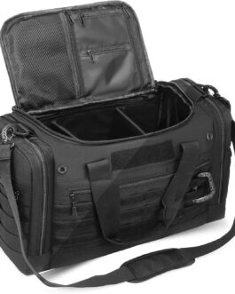 Sports Bag Men’s 45L with Shoe Compartment & Wet Compartment FRETHIND Travel Bag for Women Waterproof MOLLE Training Bag Classic Swimming Bag for Sports, Fitness & Travel, black, Classic