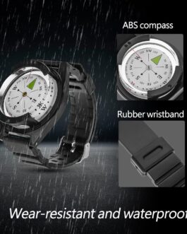 Dilwe Wrist Compass, Movable Waterproof Rubber Wristband Compass for Outdoor Use Camping Hiking