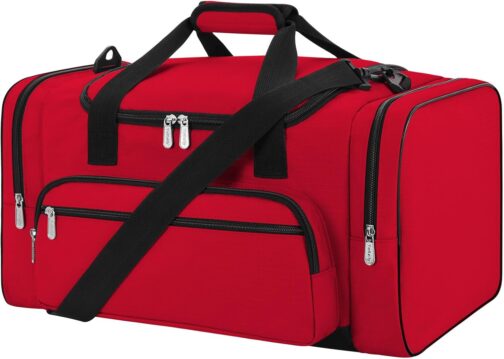 Sports Bag, Travel Bag, Fitness Bag with Shoulder Strap, Weekend Bag for Men and Women, red, Sports bag
