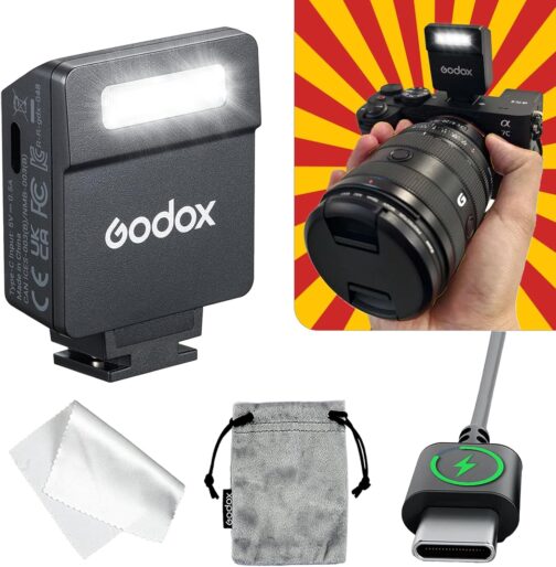 Godox Blitz iM22 Mini Camera Flash, Manual Flash Speedlite, 5 Power Levels, 440 Flashes at Full Power, Flash Compatible with Ricoh GR III RG iii X, Canon Sony Nikon Fujifilm Pentax