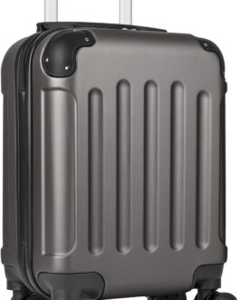yonsly® Suitcase, Trolley, Travel Suitcase, Trolley Suitcase, Hand Luggage with 4 Wheels, 360°, ABS Hard Shell, Safety Lock, Soft Rubber Handle, 210D Lining, gray, S, YONSLY -B
