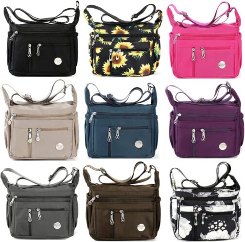 HERCMNOY Women's Shoulder Bag Shoulder Bag Handbag Multi Pocket Nylon Messenger Bag – Bild 2
