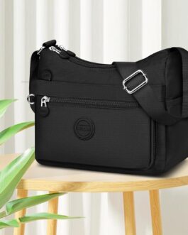 VOBUKE Shoulder Bag Women’s Medium Waterproof Nylon Crossbody Bag with Multiple Compartments Lightweight Shoulder Bag Adjustable Wide Leisure Small Messenger Bag for Shopping, Travel