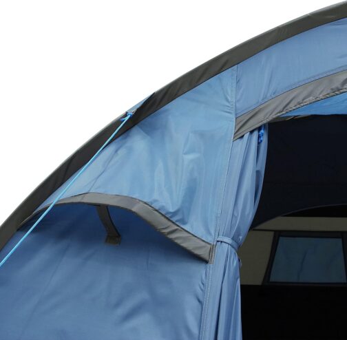 your GEAR Cetona Camping Tent in 2 Sizes for 4 or 5 Men, Dome Tent with 3000 mm Water Column, Living Room, Porch, 2 Entrances, Standing Height, Dark Sleeping Cabin, Festival Tent in Blue / Grey – Bild 7