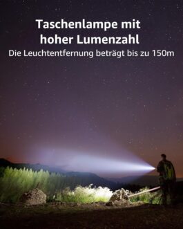 LE LED Torch Small, LE1000 Extremely Bright Zoom-able Mini Torches Battery Operated for Children, Portable, Waterproof Torch, Torch for Camping, Outdoor, Hiking, Emergencies