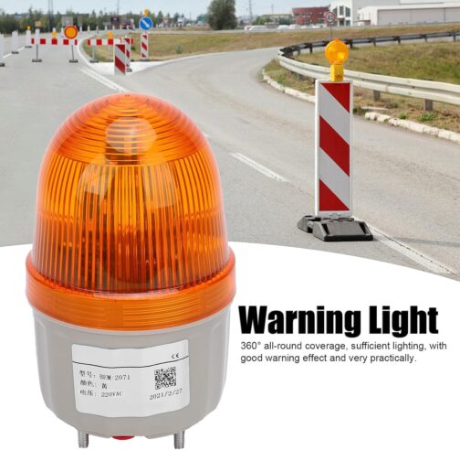 Fafeicy LED Flash Light, 5 W 220 V AC Warning Light, LED Lamp Sound and Lighting Alarm Equipment, for Office Buildings, Schools (Yellow), Buttons and Indicators – Bild 9