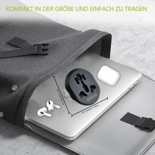 Pack of 2 Plug Adapter Socket, UK to EU Adapter, Adapter China Germany Plug, Universal Adapter, Adapter USA Germany Plug, Adapter Plug for Germany, USA, UK, Switzerland, China, etc – Bild 7