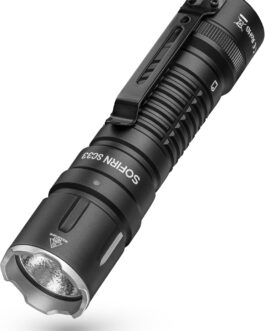 Sofirn SC33 LED Torch 5200 Lumen Super Bright Rechargeable Torch EDC Torch Portable Torch with Type C Tail E-Switch for Outdoor Search Hiking Emergency