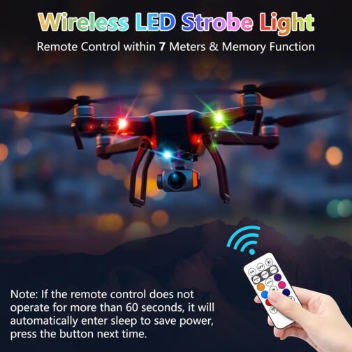 YESLUSY Pack of 6 Wireless LED Lights Cars, Waterproof Car Anti-Collision Lights with Remote Control, 8 Colours USB Charging Flash Light for Motorcycle, RC Car, Bicycle, Drone, Truck – Bild 4