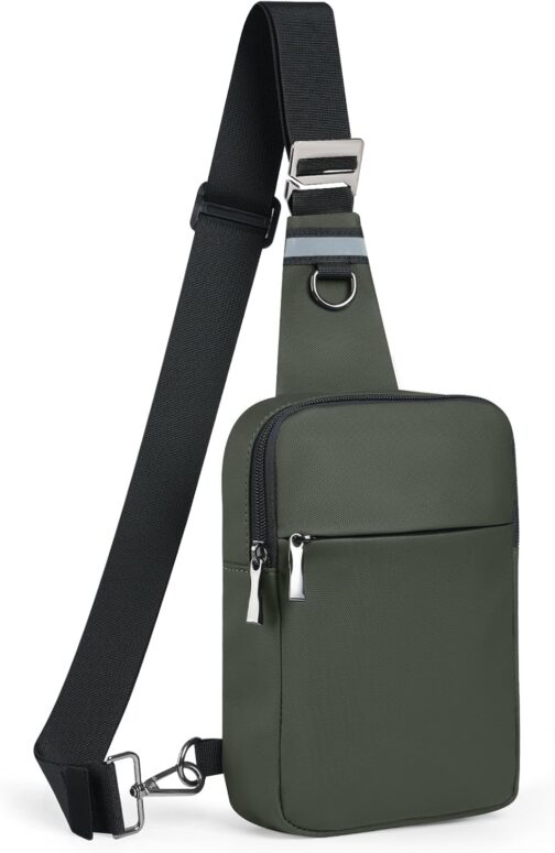 Tibroni Sling Bag Shoulder Bag Chest Bag Shoulder Bag Men Women with RFID Blocking, Shoulder Bag, Chest Crossbody Bag, Men's Bags, Small, Travel Body Bag, Mobile Phone, Belly Sports, Hiking, Left