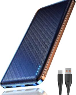Power Bank, 10000 mAh Power Bank, External Battery USB C Fast Outputs (3.0A), 2 USB Outputs, External Mobile Phone Batteries, Compatible with iPhone, iPad, AirPods, Samsung, Huawei, etc