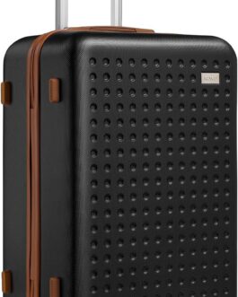 KONO Suitcase Set Trolley Suitcase Hard Shell 100% ABS, black