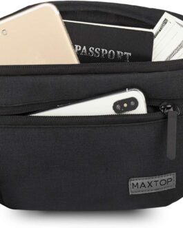 Maxtop Bum Bag for Men and Women, Waist Bag, Outdoor Large Mobile Phone Bag, Sports, Waterproof, Running Belt Shoulder Bag, Money Belt for Camping, Hiking, Fitness, Cycling, Gifts