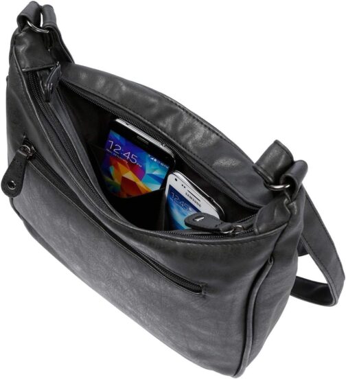Christian Wippermann Women's Shoulder Bag Crossover Bag Leather Look Handbag – Bild 7