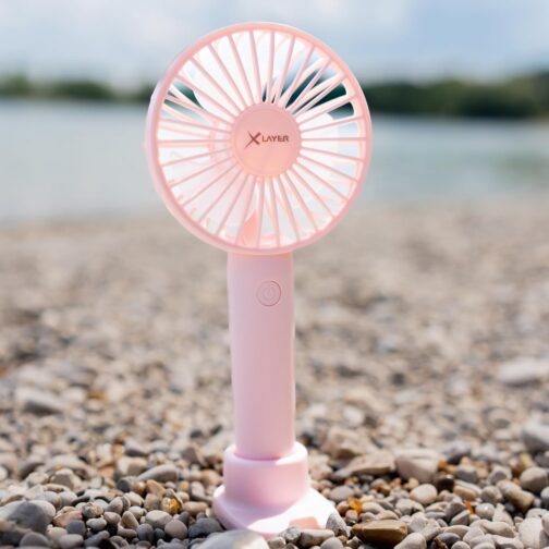 Xlayer Mini Hand Fan I Table Fan I Rechargeable I Portable Battery Fan Quiet I 3 Speeds I Mini Fan for Travel, Office, Festival, Camping I Gifts for Women – Bild 4