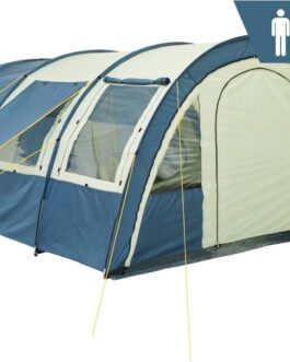 CampFeuer Multi Tent for 4 People, Tunnel Tent with Huge Anteroom, 5000 mm Hydrostatic Head, Camping Tent with Groundsheet and Adjustable Front Wall, Group Tent, Family Tent