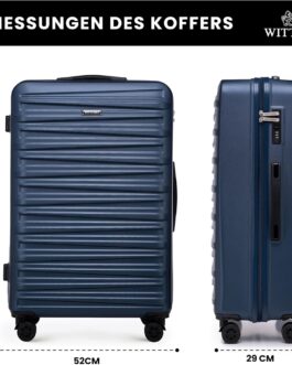 WITTCHEN Skyspeed Line ABS Hard Shell Suitcase Travel Suitcase Trolley Combination Lock Telescopic Handle 4 Wheels, navy
