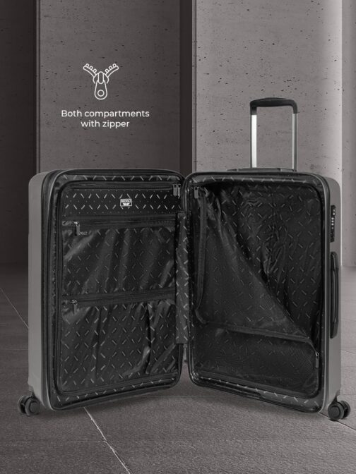REDOLZ Essentials 14 Regular Items, Coffee Grey Metallic, Hard shell trolley with swivel castors – Bild 6