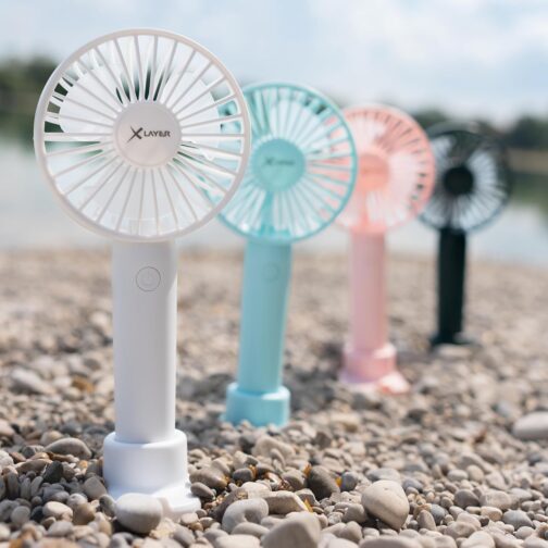 Xlayer Mini Hand Fan I Table Fan I Rechargeable I Portable Battery Fan Quiet I 3 Speeds I Mini Fan for Travel, Office, Festival, Camping I Gifts for Women – Bild 9