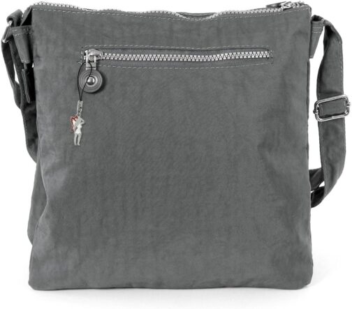 Sporty Nylon Handbag Sling Bag Small in Different Colours - Grey - m – Bild 2