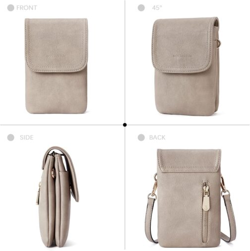 BOSTANTEN Hanging Mobile Phone Case, Leather, Mobile Phone Shoulder Bag Women, Mobile Phone Case with Purse, Designer Handbag, Women's Shoulder Bag – Bild 7