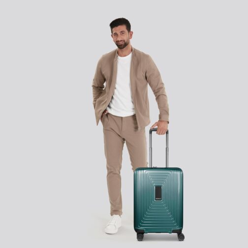 REDOLZ Essentials 14, Pearl-green metallic, Hard shell trolley with swivel castors – Bild 6
