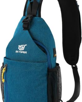 SKYSPER Shoulder Bag Chest Bag Lightweight Sling Bag Small Waterproof Crossbody Shoulder Bag for Hiking Outdoor Sports Travel