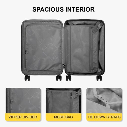 LEVEL8 Suitcase, Trolleys, Hand Luggage, Hard Case, Rolling Suitcase, Travel Suitcase, TSA – Bild 5